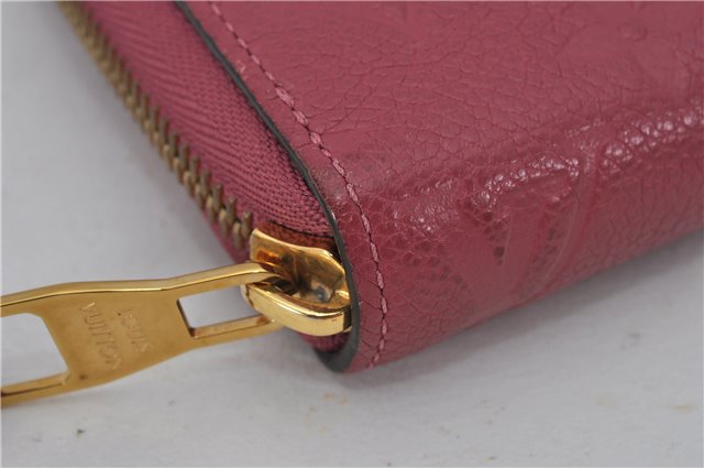 Authentic Louis Vuitton Empreinte Zippy Wallet Long Purse Pink M60549 LV 1380F