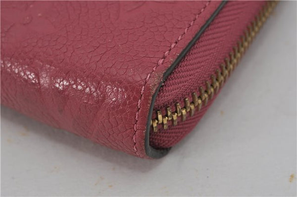 Authentic Louis Vuitton Empreinte Zippy Wallet Long Purse Pink M60549 LV 1380F