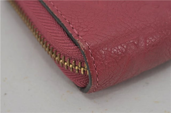 Authentic Louis Vuitton Empreinte Zippy Wallet Long Purse Pink M60549 LV 1380F