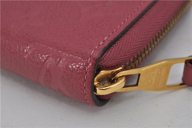 Authentic Louis Vuitton Empreinte Zippy Wallet Long Purse Pink M60549 LV 1380F