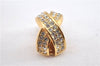 Authentic Christian Dior Rhinestone Clip-On Earrings Gold Plating CD 1380G