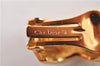 Authentic Christian Dior Rhinestone Clip-On Earrings Gold Plating CD 1380G