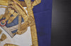 Authentic HERMES Carre 90 Scarf "GRAND UNIFORME" Silk Navy 1380I