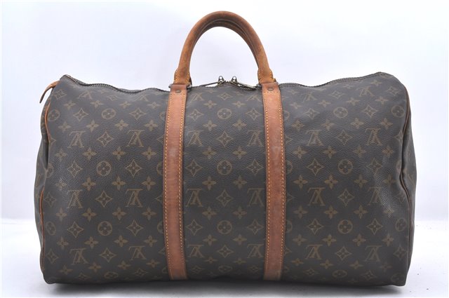 Authentic Louis Vuitton Monogram Keepall 50 Boston Bag M41426 LV 1381D