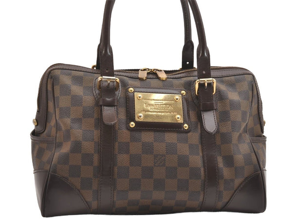 Authentic Louis Vuitton Damier Berkeley Hand Boston Bag Purse N52000 LV 1381I