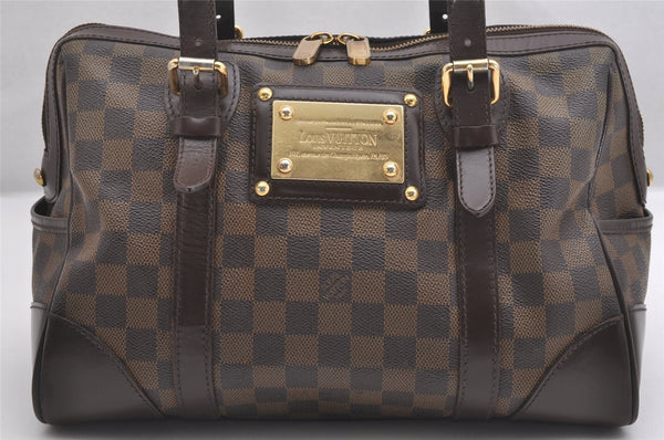 Authentic Louis Vuitton Damier Berkeley Hand Boston Bag Purse N52000 LV 1381I