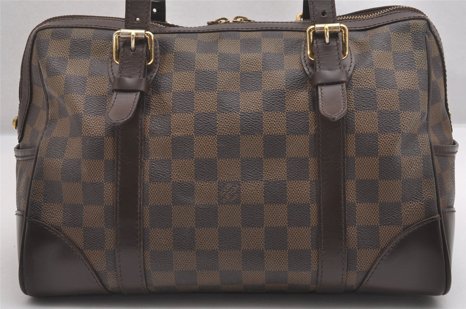 Authentic Louis Vuitton Damier Berkeley Hand Boston Bag Purse N52000 LV 1381I