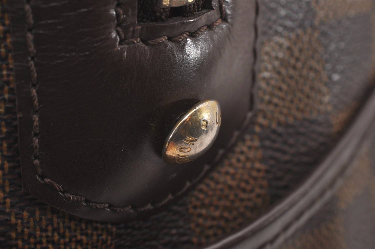 Authentic Louis Vuitton Damier Berkeley Hand Boston Bag Purse N52000 LV 1381I