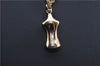 Authentic Christian Dior Gold Tone Torso Motif Chain Pendant Necklace CD 1382G