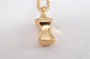 Authentic Christian Dior Gold Tone Torso Motif Chain Pendant Necklace CD 1382G