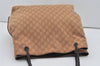 Authentic GUCCI Vintage Shoulder Tote Bag GG Canvas Leather 101340 Brown 1382I