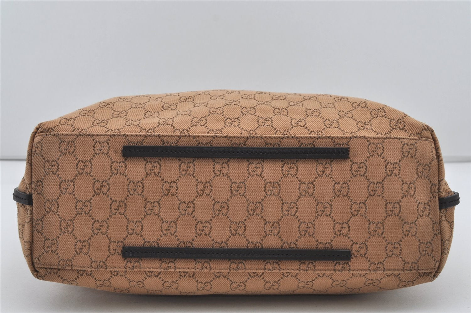 Authentic GUCCI Vintage Shoulder Tote Bag GG Canvas Leather 101340 Brown 1382I