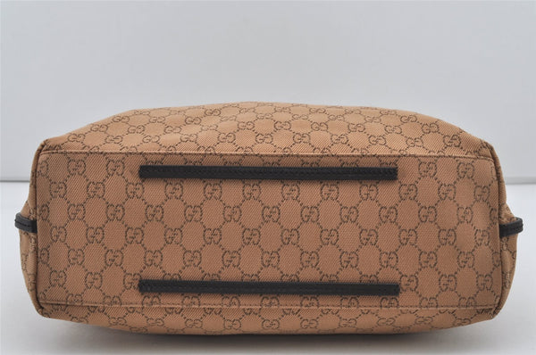 Authentic GUCCI Vintage Shoulder Tote Bag GG Canvas Leather 101340 Brown 1382I