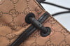 Authentic GUCCI Vintage Shoulder Tote Bag GG Canvas Leather 101340 Brown 1382I