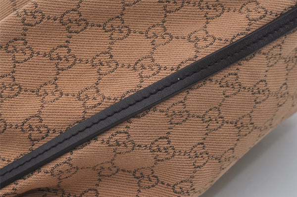 Authentic GUCCI Vintage Shoulder Tote Bag GG Canvas Leather 101340 Brown 1382I