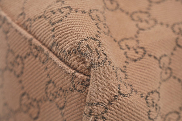 Authentic GUCCI Vintage Shoulder Tote Bag GG Canvas Leather 101340 Brown 1382I