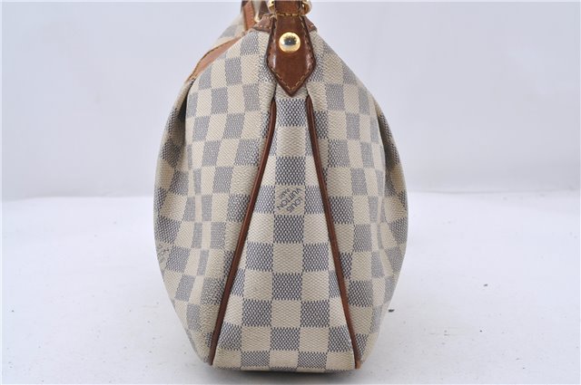 Auth Louis Vuitton Damier Azur Siracusa PM Shoulder Cross Bag N41113 LV 1383D