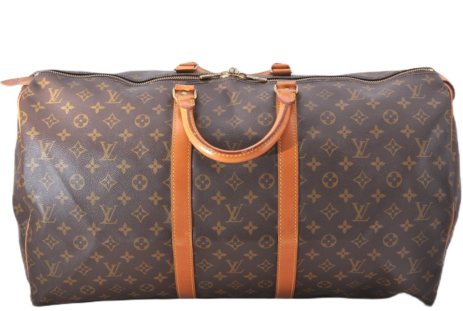 Authentic Louis Vuitton Monogram Keepall 55 Travel Boston Bag M41424 LV 1383F