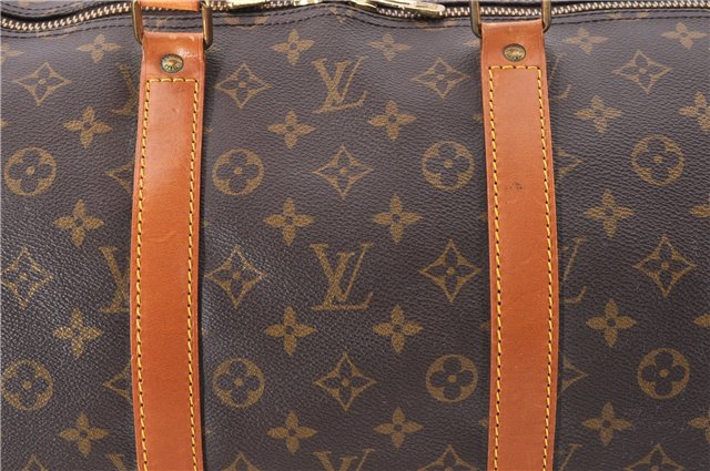 Authentic Louis Vuitton Monogram Keepall 55 Travel Boston Bag M41424 LV 1383F