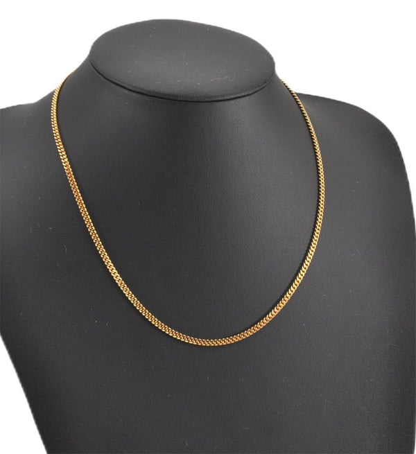 Authentic Christian Dior Gold Tone Chain Necklace CD 1384G