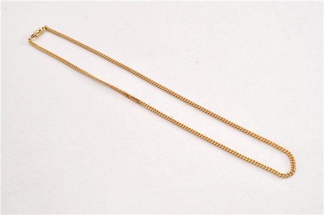 Authentic Christian Dior Gold Tone Chain Necklace CD 1384G