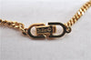 Authentic Christian Dior Gold Tone Chain Necklace CD 1384G