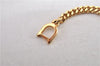 Authentic Christian Dior Gold Tone Chain Necklace CD 1384G