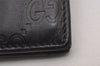 Authentic GUCCI Guccissima GG Leather Bifold Wallet Purse 146226 Black 1384I