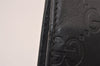 Authentic GUCCI Guccissima GG Leather Bifold Wallet Purse 146226 Black 1384I