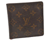 Authentic Louis Vuitton Monogram Porte Billet Carte Credit Monnaie Wallet 1385I