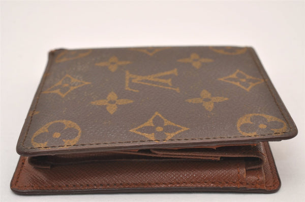 Authentic Louis Vuitton Monogram Porte Billet Carte Credit Monnaie Wallet 1385I