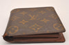 Authentic Louis Vuitton Monogram Porte Billet Carte Credit Monnaie Wallet 1385I