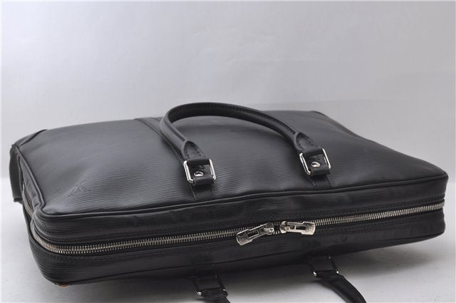 Auth Louis Vuitton Epi Porte Documents Voyage Briefcase Black M59162 LV 1386D