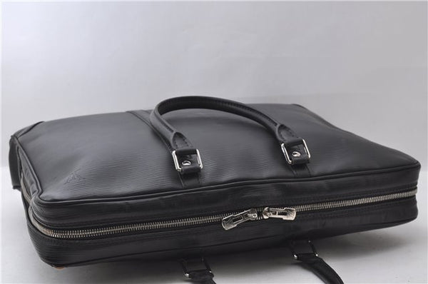Auth Louis Vuitton Epi Porte Documents Voyage Briefcase Black M59162 LV 1386D