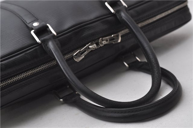 Auth Louis Vuitton Epi Porte Documents Voyage Briefcase Black M59162 LV 1386D