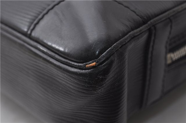 Auth Louis Vuitton Epi Porte Documents Voyage Briefcase Black M59162 LV 1386D