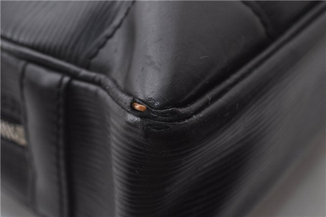 Auth Louis Vuitton Epi Porte Documents Voyage Briefcase Black M59162 LV 1386D