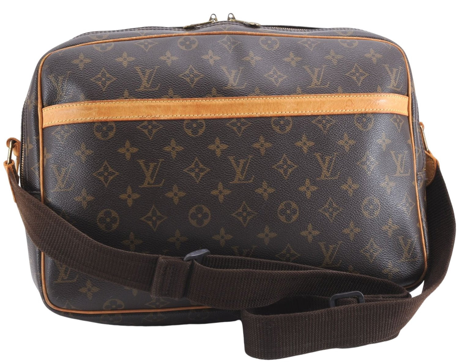 Authentic Louis Vuitton Monogram Reporter GM Shoulder Cross Bag M45252 LV 1386E