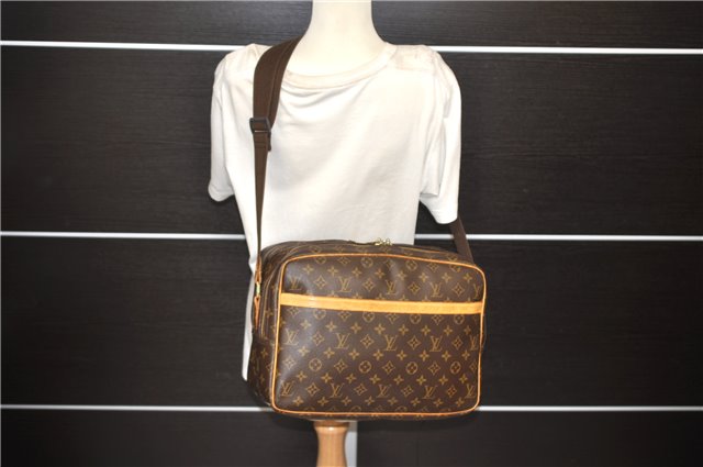 Authentic Louis Vuitton Monogram Reporter GM Shoulder Cross Bag M45252 LV 1386E