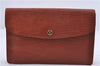 Authentic Louis Vuitton Epi Montaigne 27 Clutch Bag Brown M52653 LV 1387D