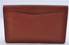 Authentic Louis Vuitton Epi Montaigne 27 Clutch Bag Brown M52653 LV 1387D