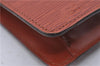 Authentic Louis Vuitton Epi Montaigne 27 Clutch Bag Brown M52653 LV 1387D