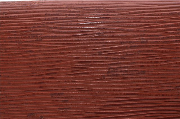Authentic Louis Vuitton Epi Montaigne 27 Clutch Bag Brown M52653 LV 1387D