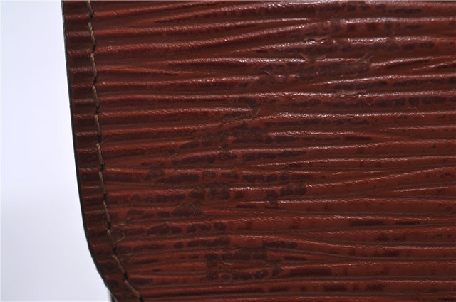 Authentic Louis Vuitton Epi Montaigne 27 Clutch Bag Brown M52653 LV 1387D