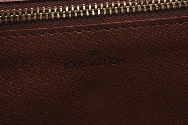 Authentic Louis Vuitton Epi Montaigne 27 Clutch Bag Brown M52653 LV 1387D
