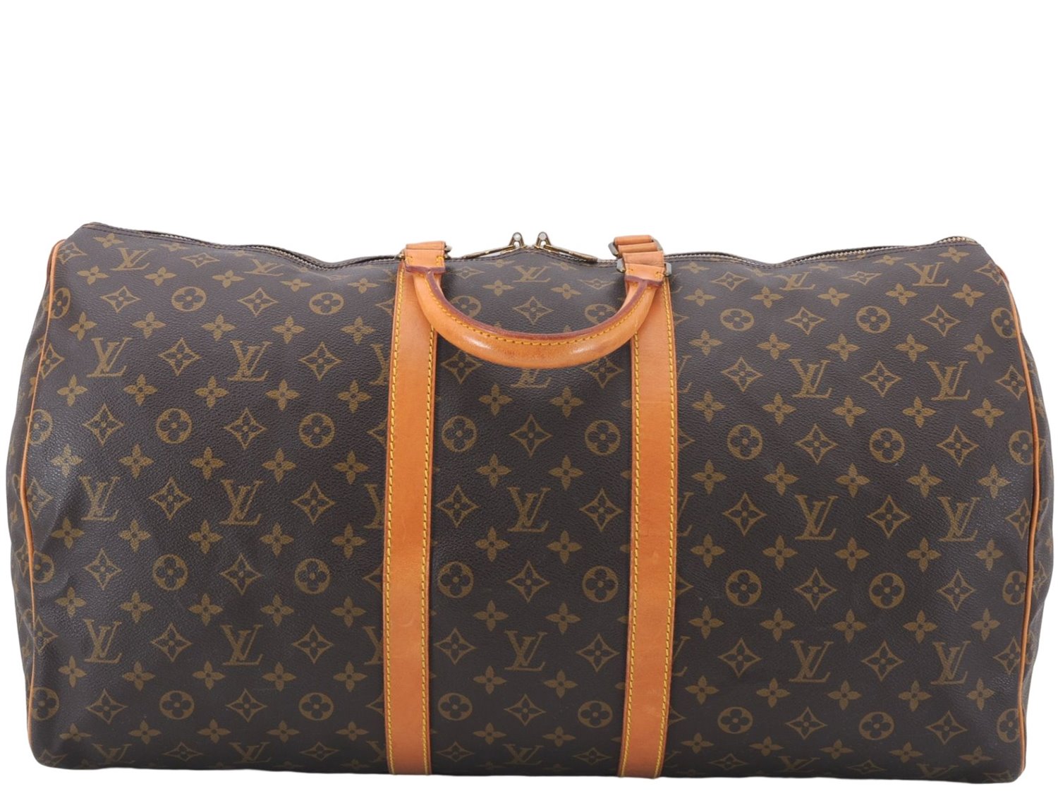 Authentic Louis Vuitton Monogram Keepall 55 Travel Boston Bag M41424 LV 1387E