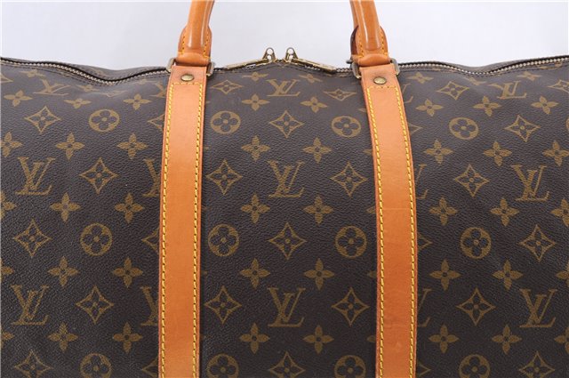 Authentic Louis Vuitton Monogram Keepall 55 Travel Boston Bag M41424 LV 1387E