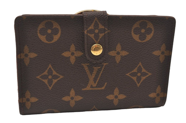 Auth Louis Vuitton Monogram Porte Monnaie Billets Viennois M61663 Wallet 1387I