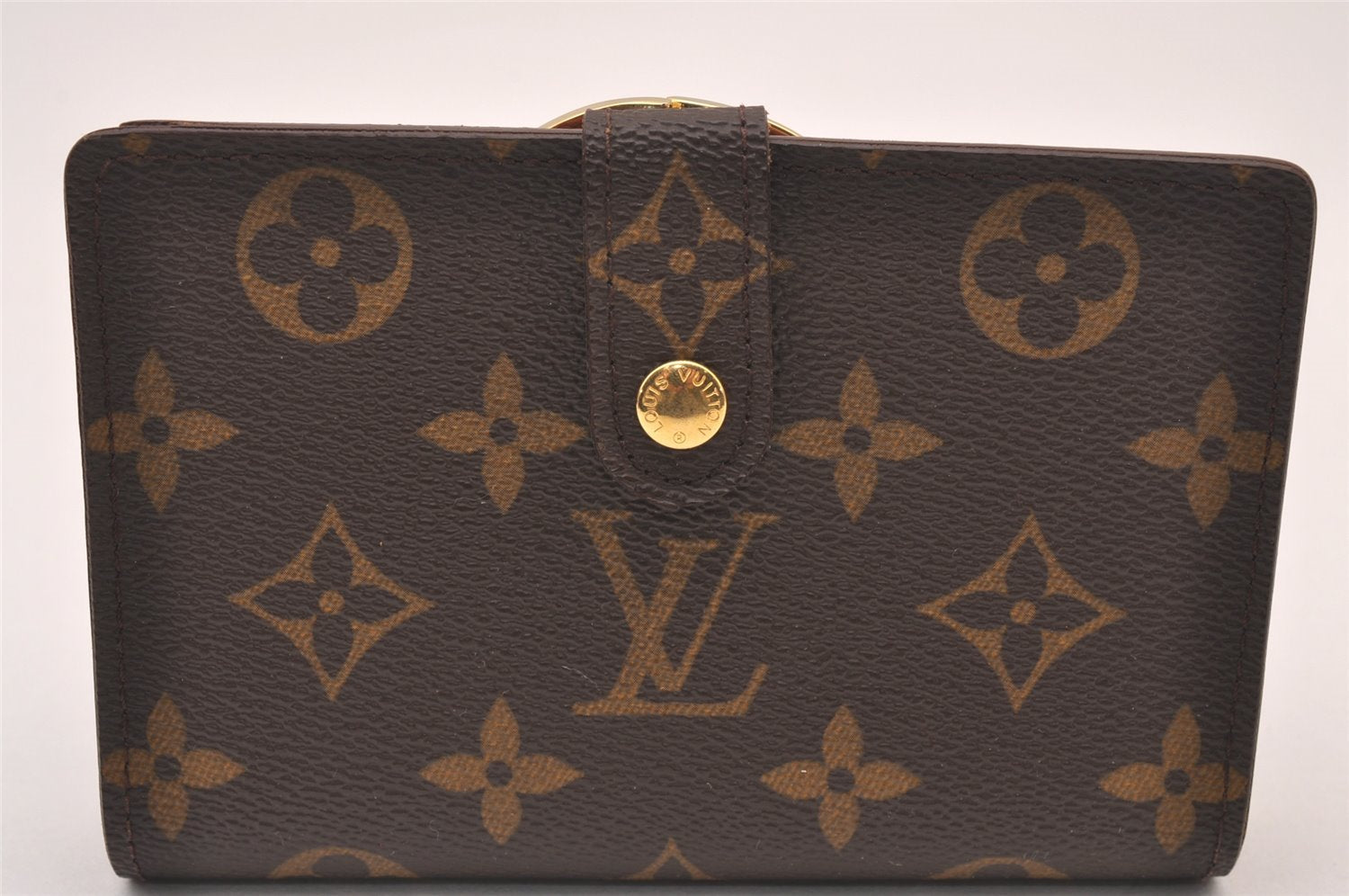 Auth Louis Vuitton Monogram Porte Monnaie Billets Viennois M61663 Wallet 1387I