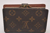 Auth Louis Vuitton Monogram Porte Monnaie Billets Viennois M61663 Wallet 1387I